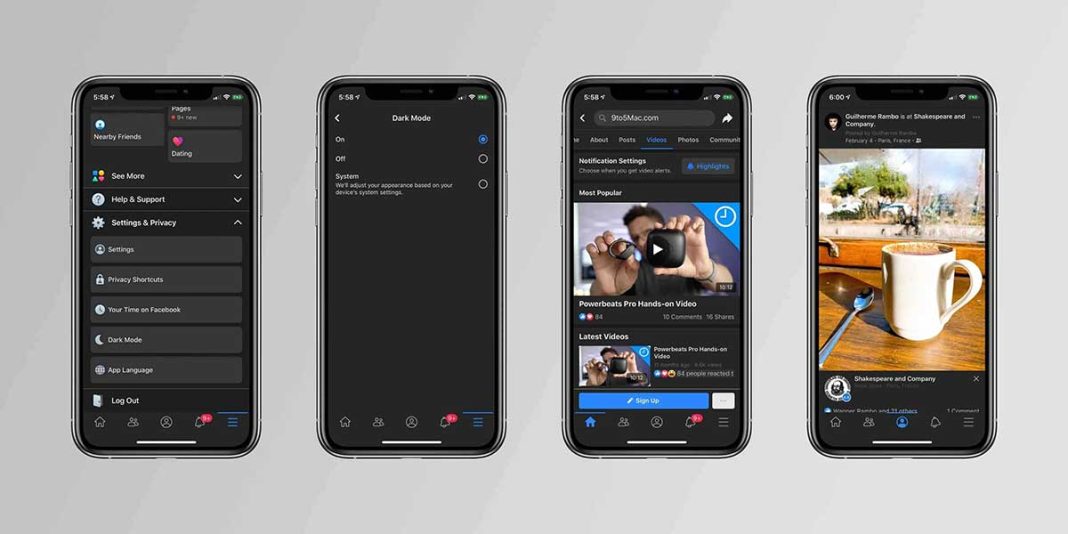 Facebook for iOS dark mode disappears for many users